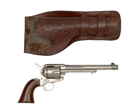 Bonhams : A nickel-plated .45 (Boxer) Single-Action Army revolver by ...