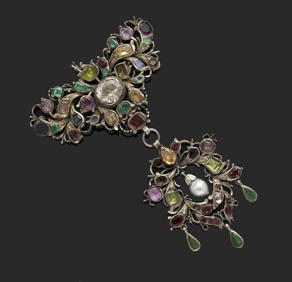 Bonhams : A late 18th/early 19th century vari gem-set pendant