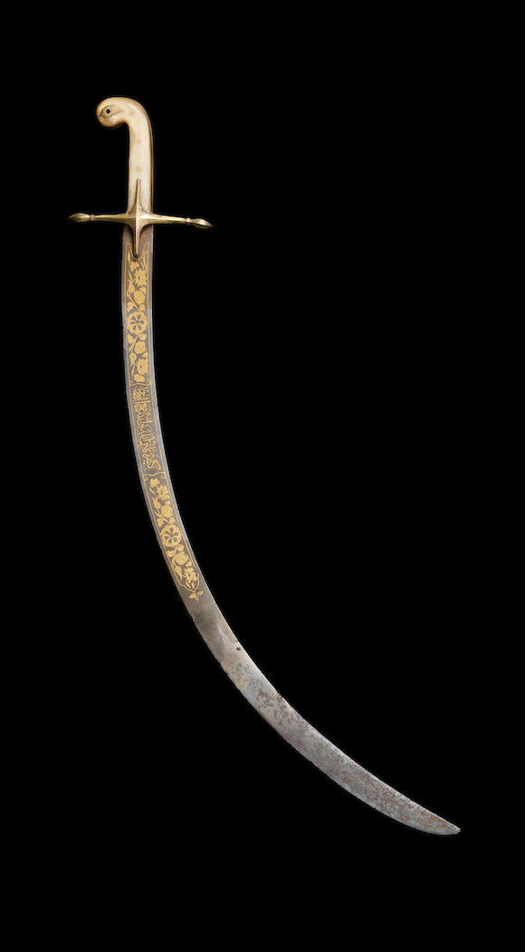 Bonhams : An Ottoman horn-hilted steel Sword (shamshir) Turkey, late ...