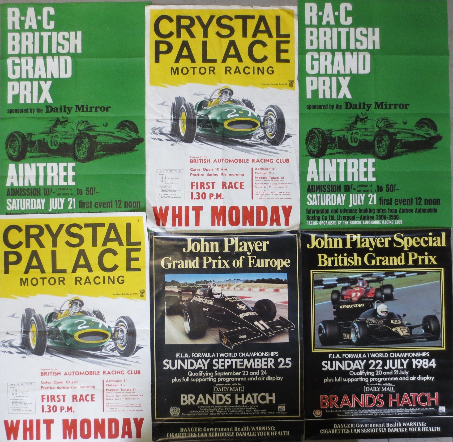 Bonhams Cars : Four British race posters, 1960s,