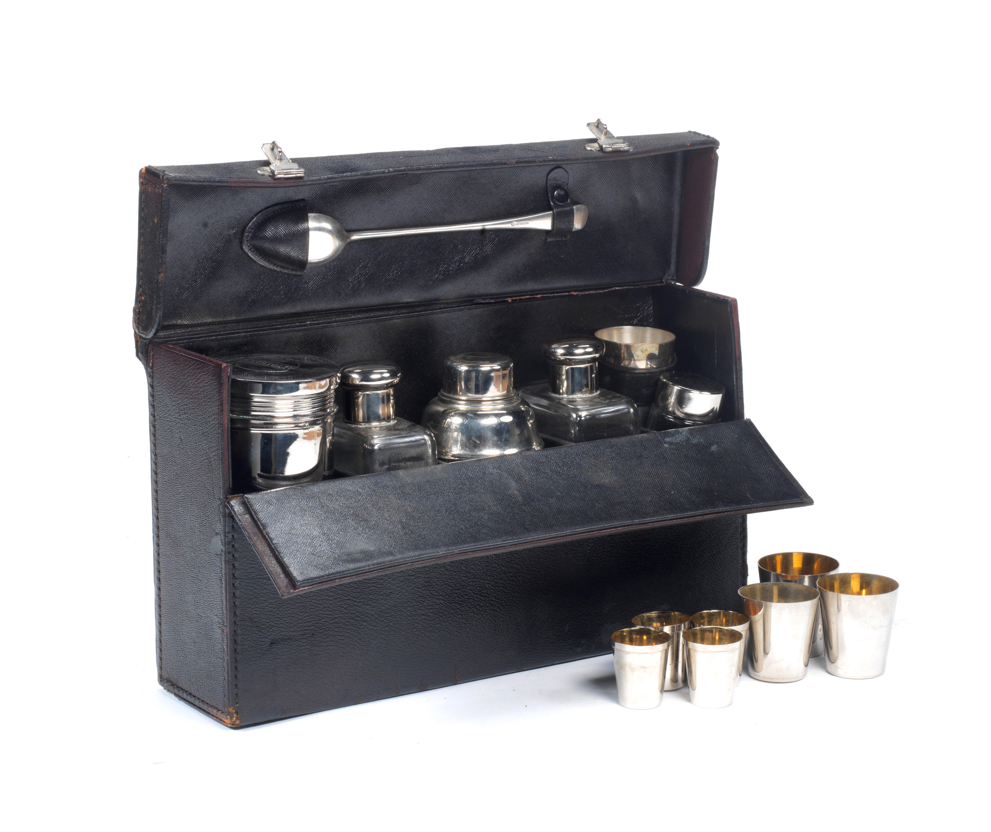 Bonhams Cars A Cased Cocktail Set For Four Persons Circa 1905 