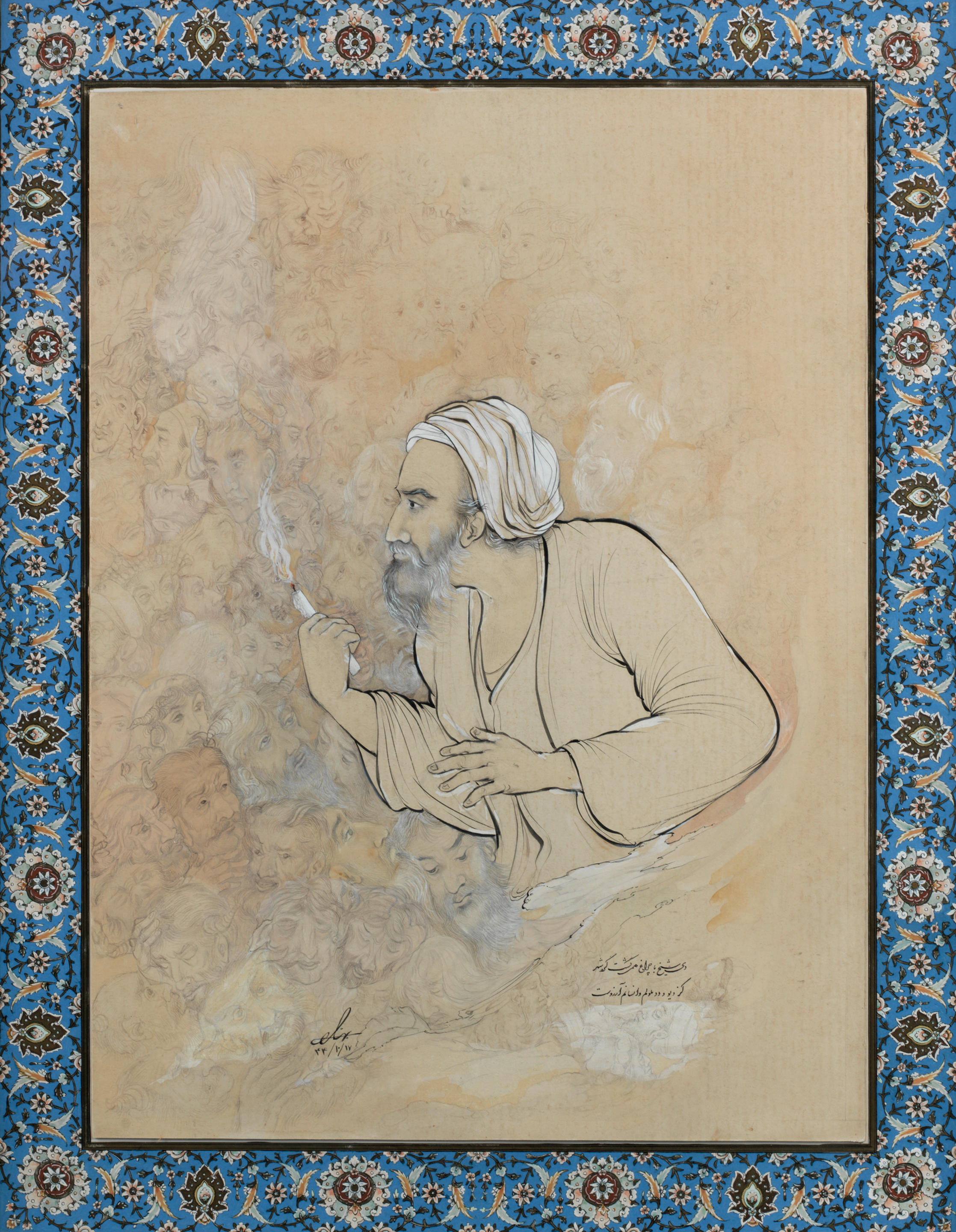 Bonhams Husayn Behzad 1894 1968 An Illustration To The Divan Of Jalal Al Din Muhammad Rumi