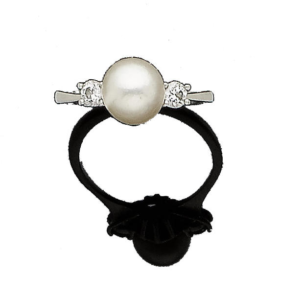Bonhams : A natural pearl and diamond ring