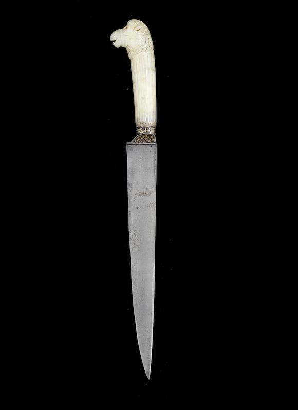 Bonhams : A Mughal white jade hilted camel head Dagger Northern India ...