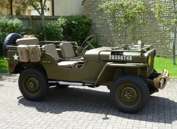 Bonhams : circa 670 miles since restoration,1943 Willys Jeep Chassis no ...