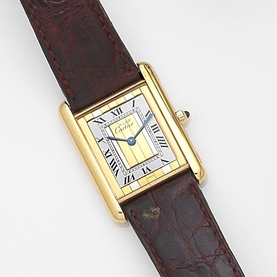 Bonhams : Cartier Tank Louis Cartier, A Yellow Gold Bracelet Watch