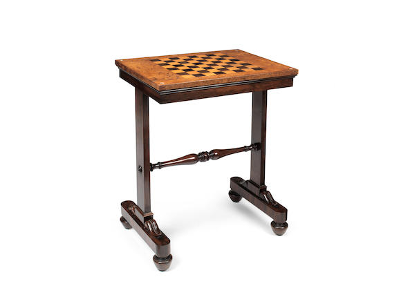 Bonhams : A Regency goncalo alves and pollard oak games table in the ...