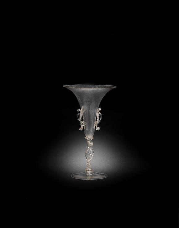 Bonhams A Façon De Venise Winged Wine Glass 17th Century 3177