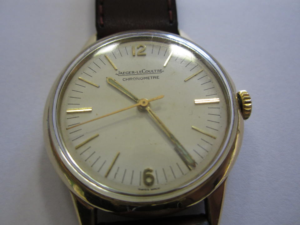 Bonhams : Jaeger-LeCoultre. A 9ct gold manual wind wristwatch ...