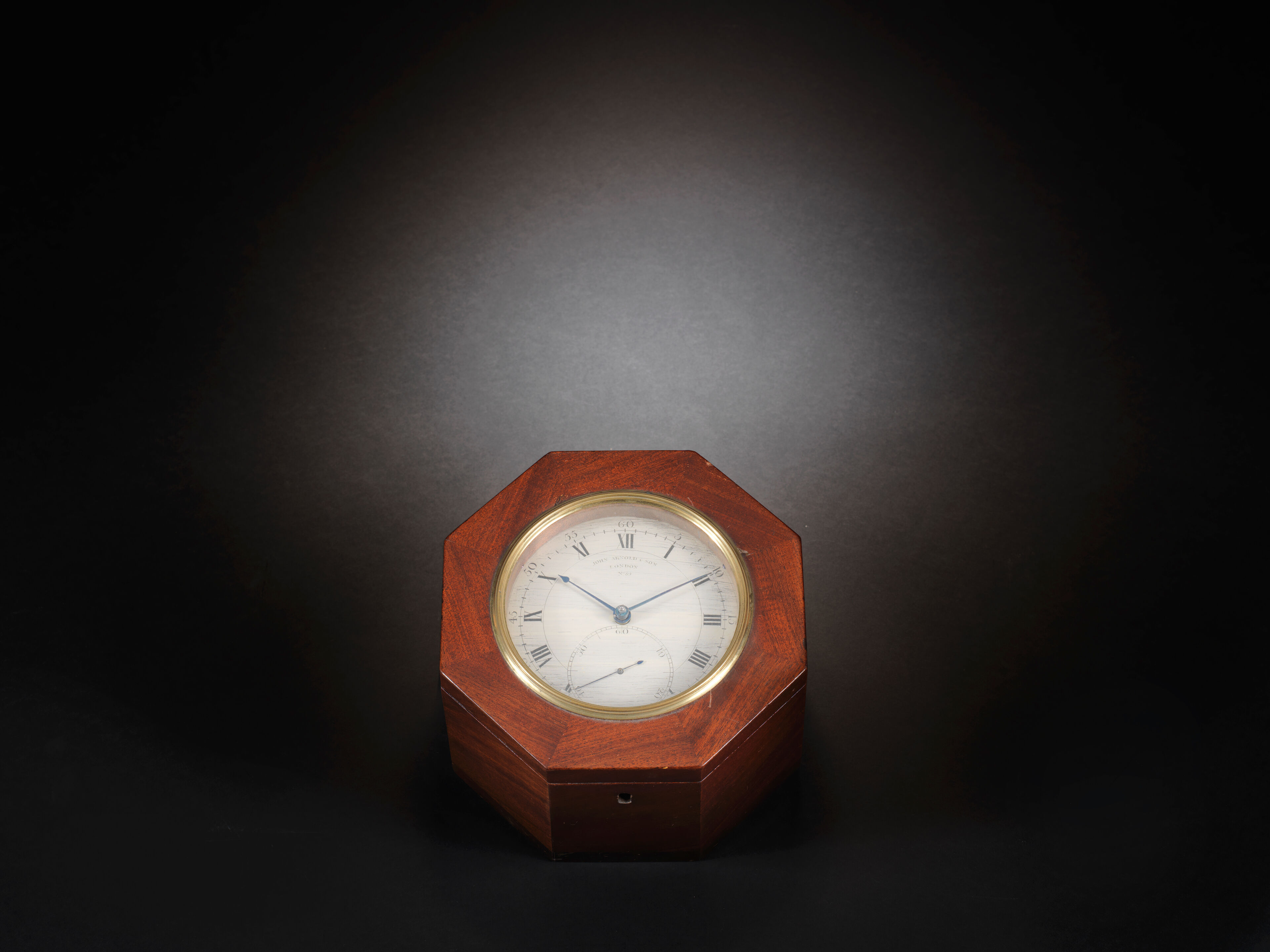 A rare late 18th century mahogany one day marine chronometer Joh
