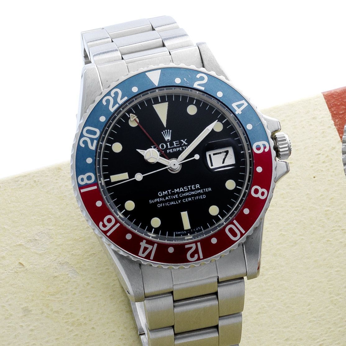 Rolex Rolex. A stainless steel automatic calendar bracelet watch GMT-Master, Ref:1675, Serial No.283****, Movement No.D88****, Circa 1971 · 1675