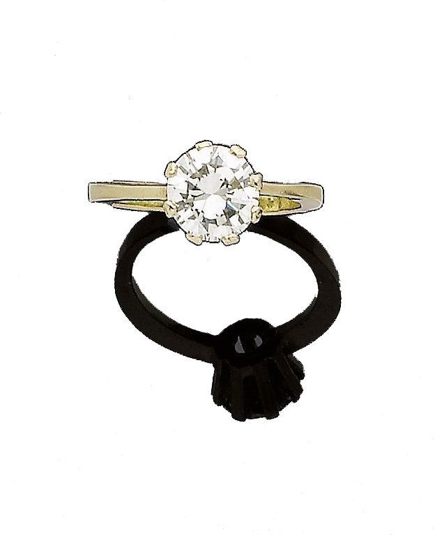 A diamond single-stone ring