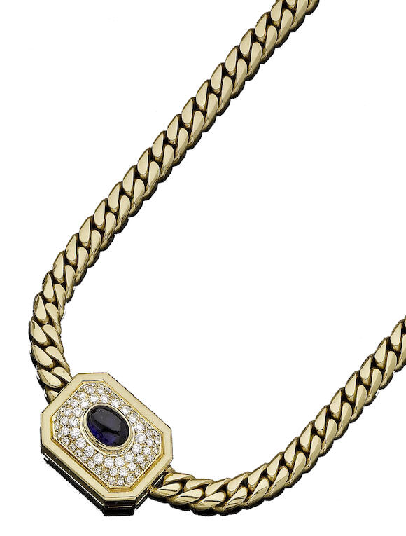 Bonhams A sapphire and diamondset necklace