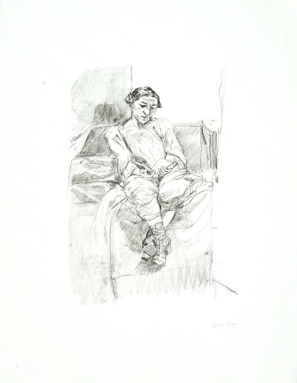 Bonhams Paula Rego British Born 1935 Girl Reading Lithograph 2002 bonhams-paula-rego-british-born-1935-girl-reading-lithograph-2002