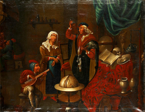 Bonhams : Manner of Hendrik Govaerts, 18th Century Interior scene with ...