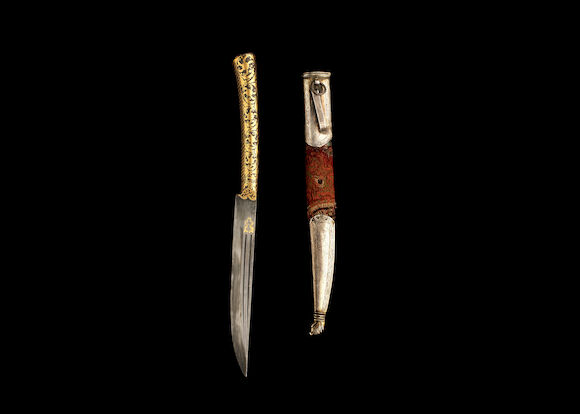 Bonhams : An Ottoman gold-damascened steel Dagger Turkey, 18th/19th ...
