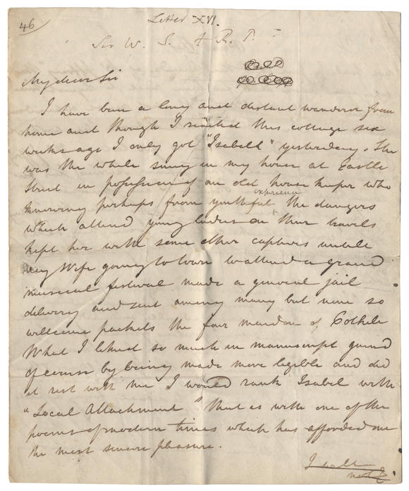 Bonhams : SCOTT (WALTER) Autograph letter signed (Walter Scott), to the ...