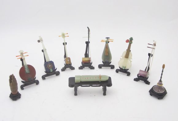 Bonhams : A set of hardstone orchestral instruments Circa 1900