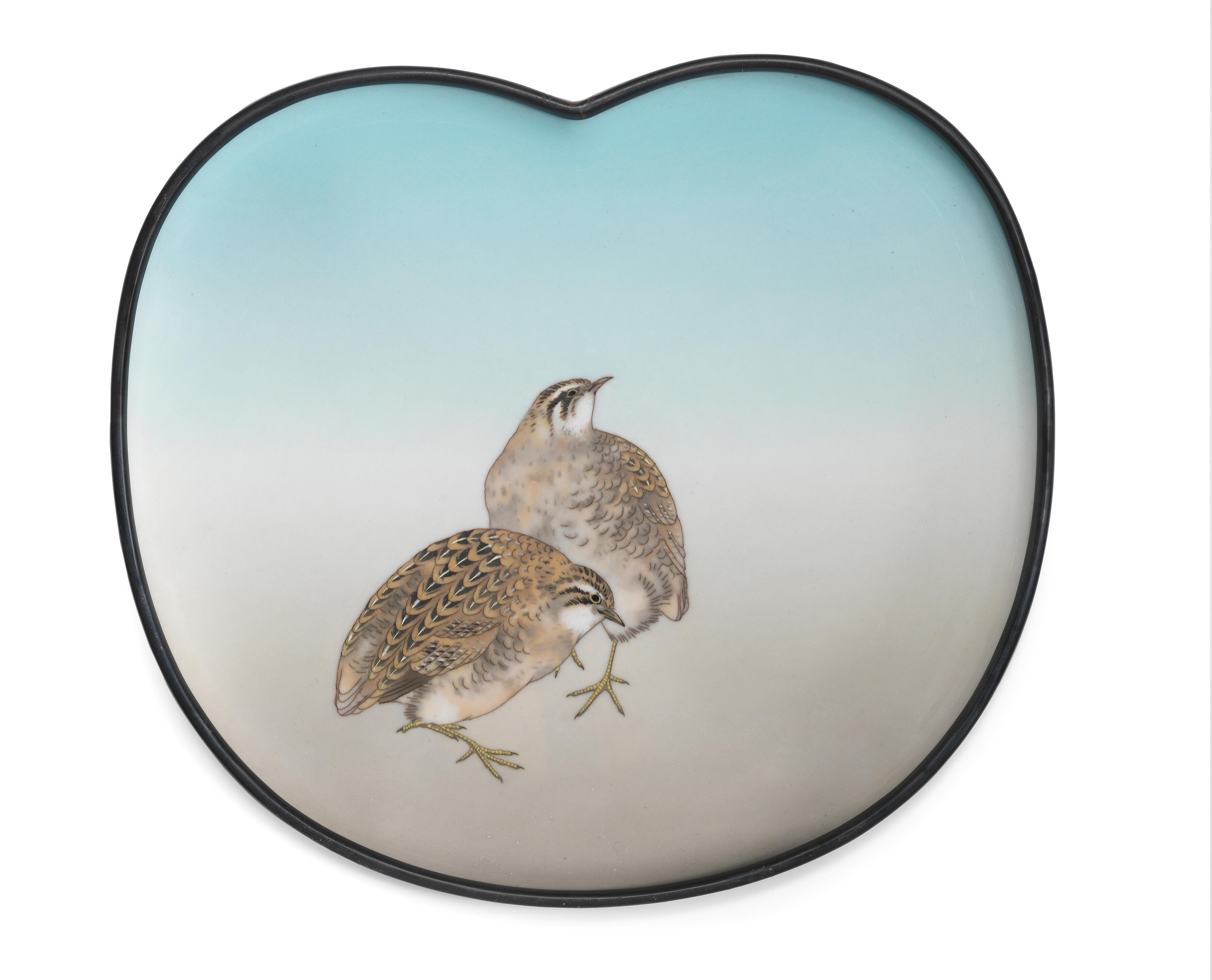 Bonhams A cloisonnéenamel kidneyshaped tray By Namikawa Sosuke