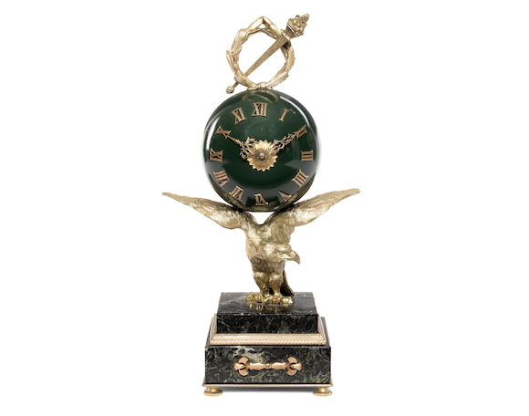 Bonhams : An early 20th century French gilt and green patinated bronze ...