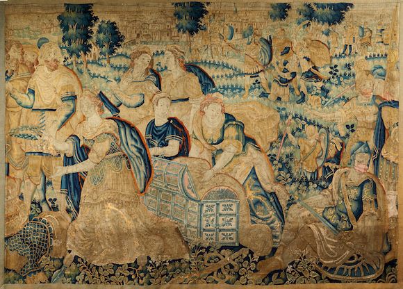 Bonhams : A large early 17th century tapestry panel, Flemish