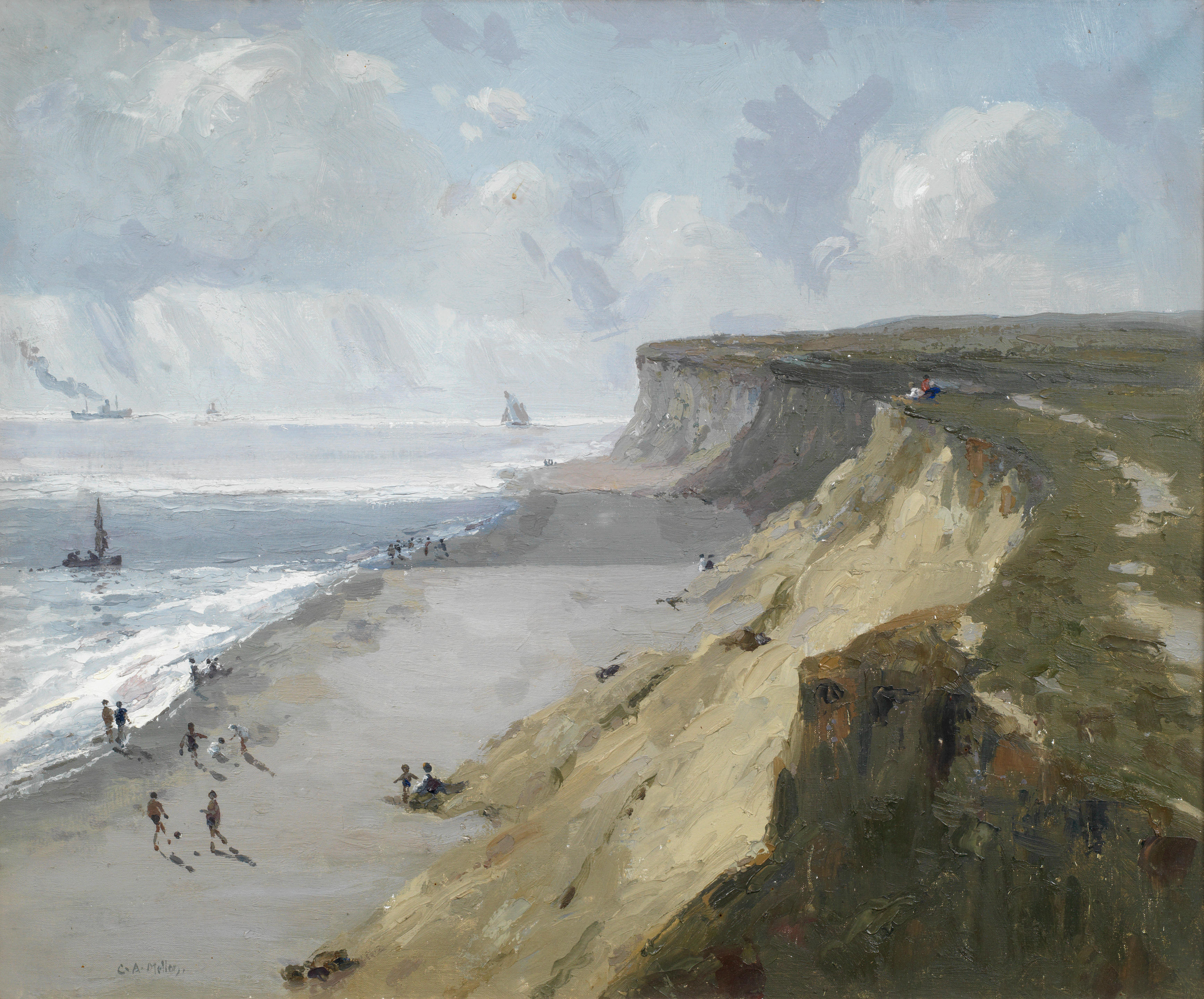 Bonhams : Campbell Archibald Mellon (British, 1876-1955) Hopton cliffs