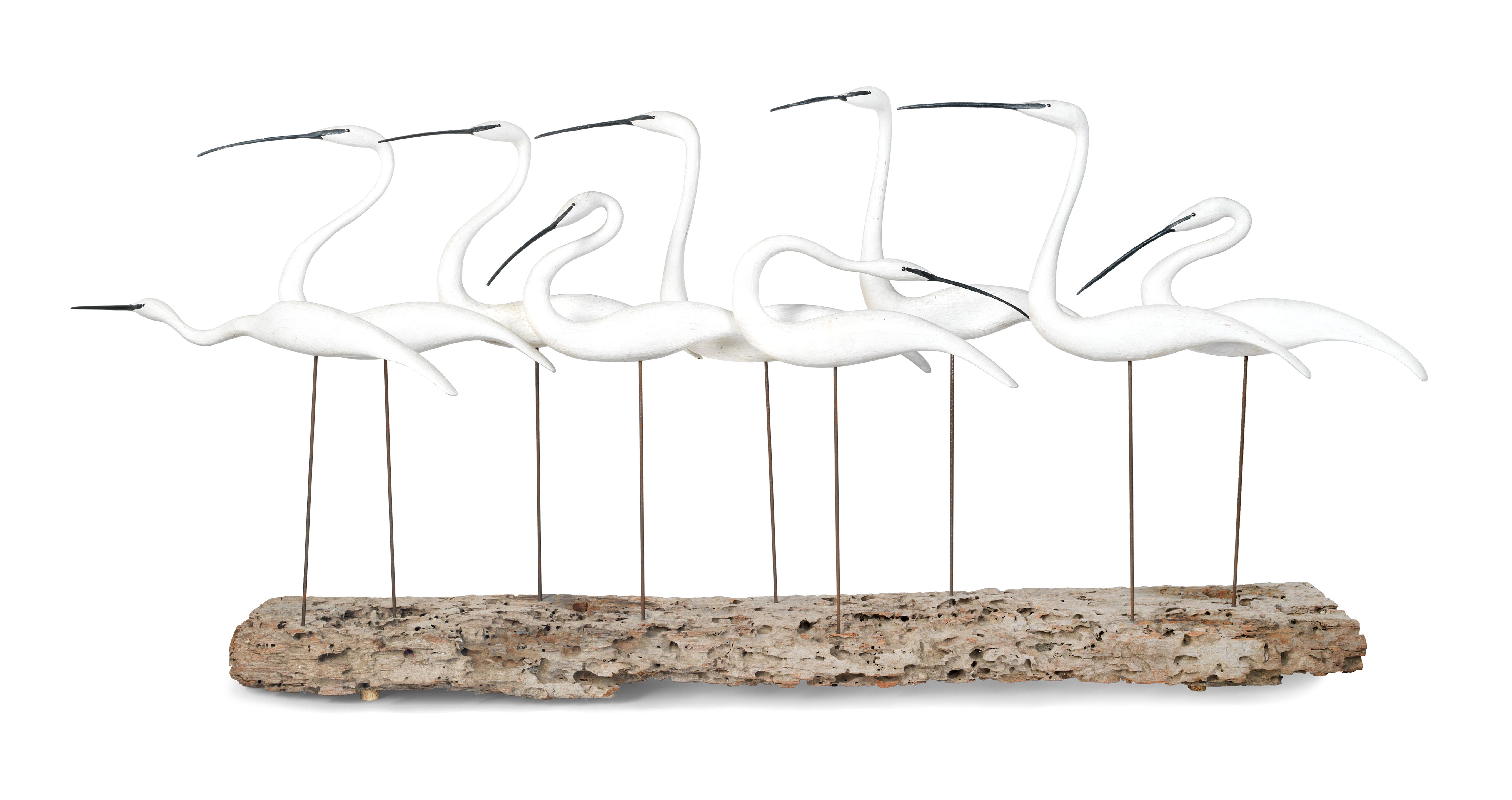 Nine Egrets