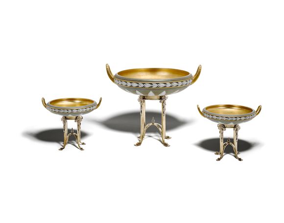 bonhams-a-suite-of-three-silver-gilt-and-wedgwood-jasperware-mounted