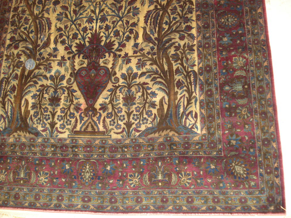 Bonhams A Pair Of Silk Kashan Prayer Rugs Central Persia Each Approximately 207cm X 134cm