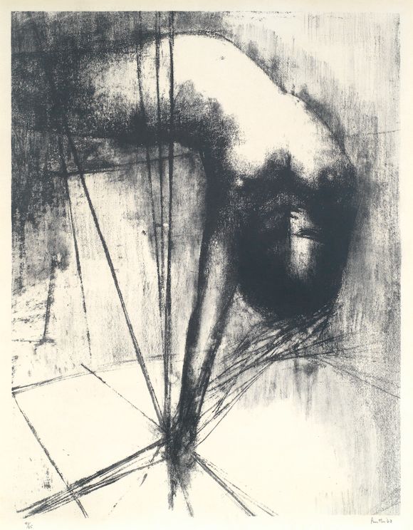 Bonhams : Reg Butler (British, 1913-1981) Figure in Space Lithograph ...
