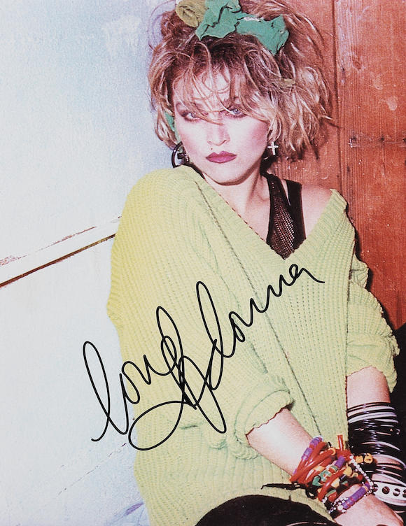 Bonhams Madonna Two Signed Publicity Stills