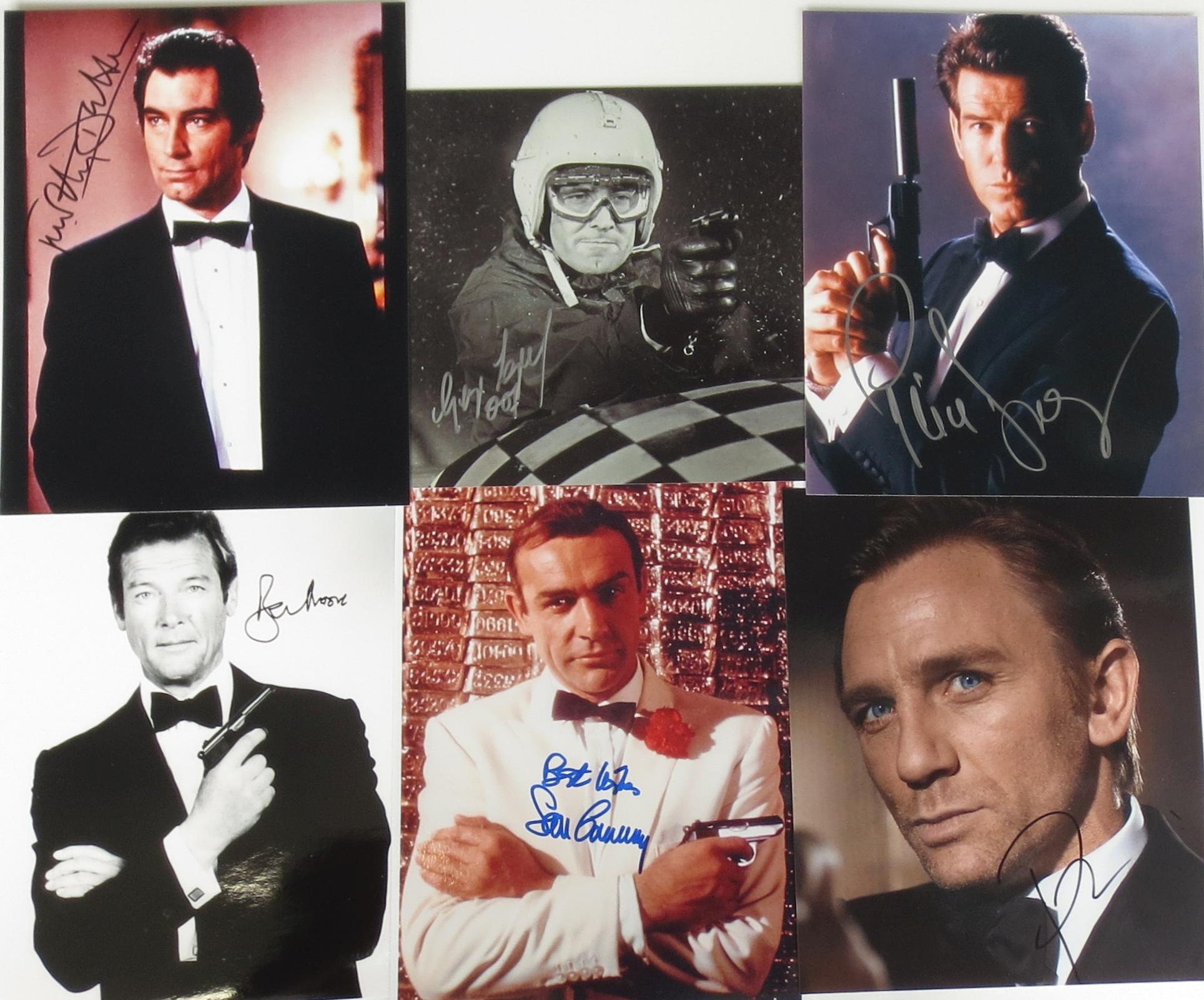 Bonhams Cars : Six signed publicity photographs of James Bond 007 ...