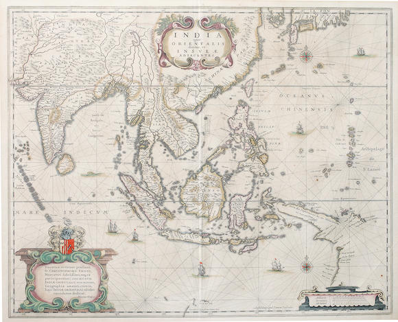 Bonhams : EAST INDIES HONDIUS (HENRICUS) India quae orientalis dicitur ...