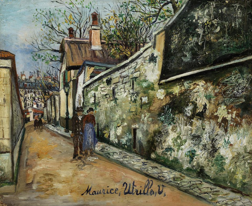 Bonhams Maurice Utrillo French 1883 1955 Rue Saint Vincent A Montmartre Painted Circa 1922