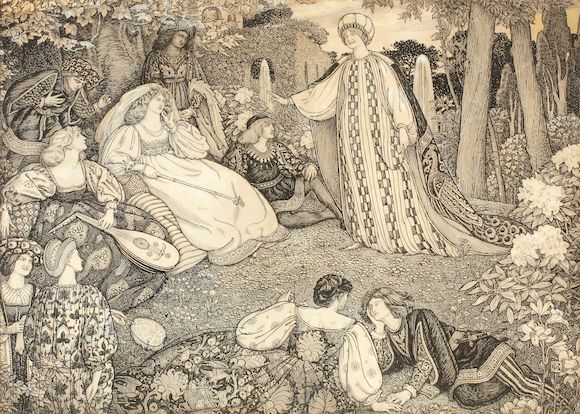 Bonhams : George Woolliscroft Rhead (British, 1855-1920) Mediaeval ...