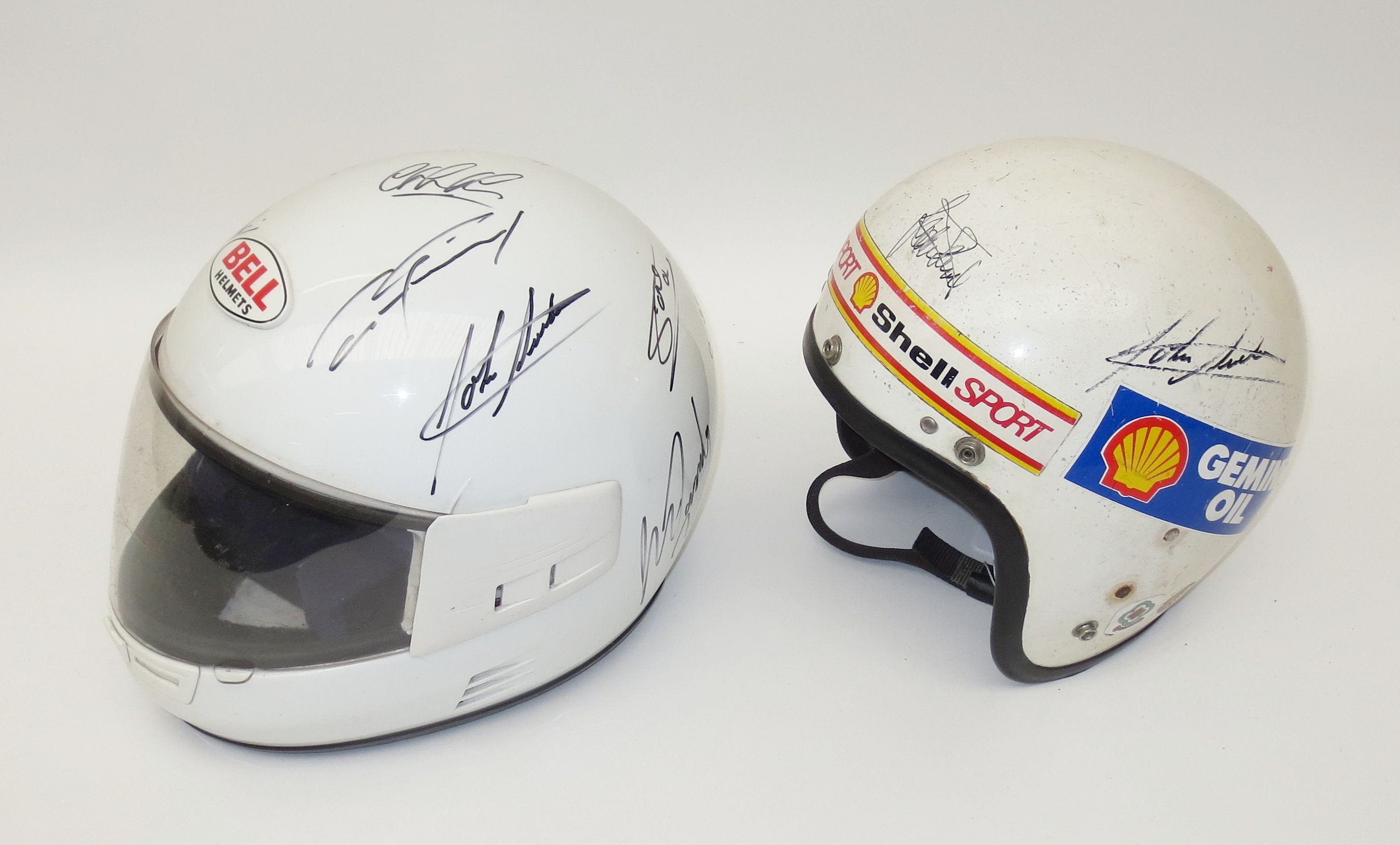 Bonhams Cars : Two helmets signed by various drivers, ((2))