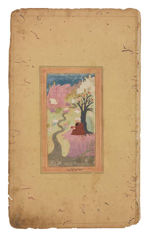 Bonhams Seated Imam Under A Tree Provincial Mughal Deccan 18th Century