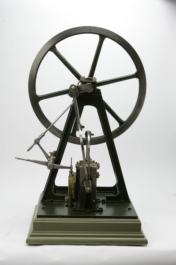 Bonhams A SMALL, FULLSIZED VERTICAL 'AFRAME' ENGINE, Built by