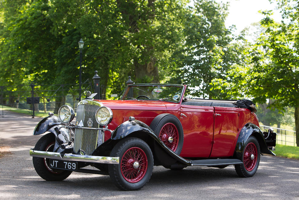 Bonhams : 1934 Sunbeam 25hp Tourer Chassis no. 81495 Engine no. 81335