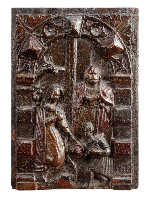 Bonhams : A pair of late 16th/early 17th century carved oak panels ...