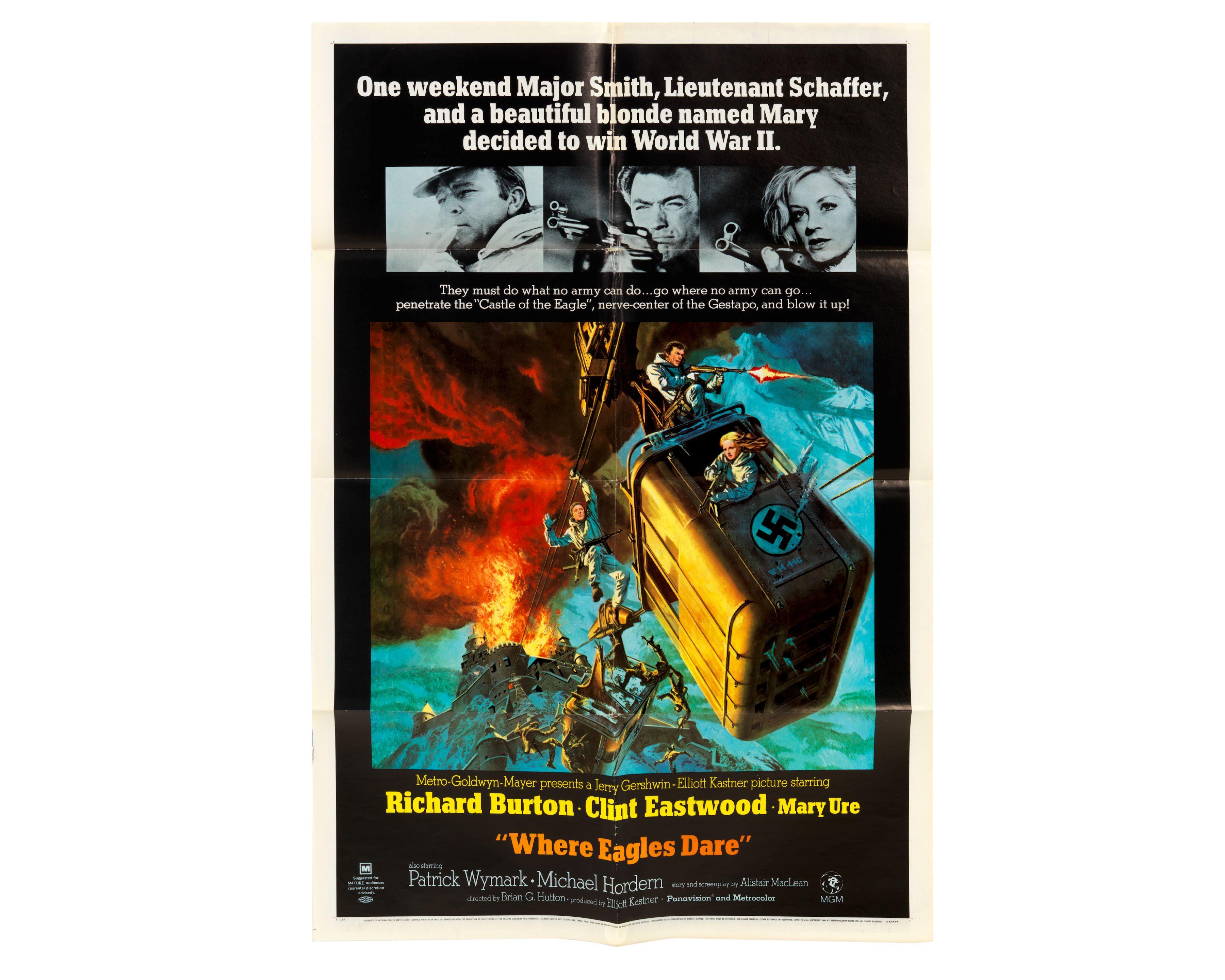 Bonhams cars a where eagles dare film poster 1968 