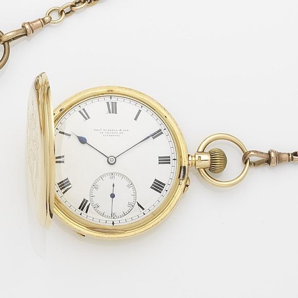 Bonhams : Thomas Russell & Son, Liverpool. An 18k gold keyless wind ...