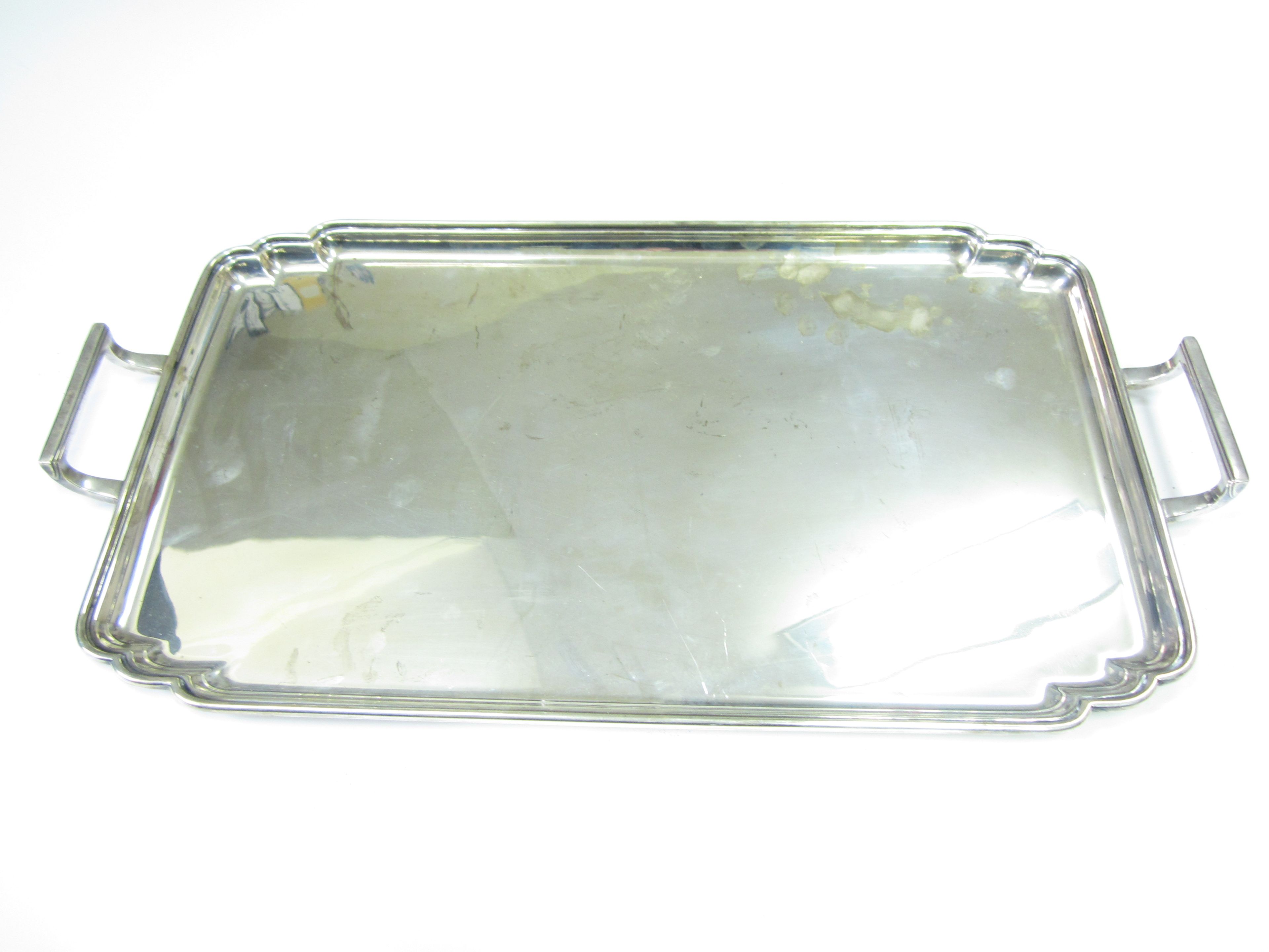Bonhams A silver twin handled tray by Frank Cobb & Co Ltd, Sheffield 1945