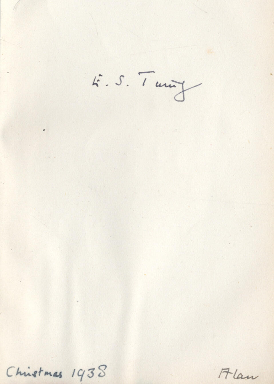 Bonhams TURING (ALAN) The Holy Bible, PRESENTED BY ALAN TURING TO HIS MOTHER ETHEL SARA TURING