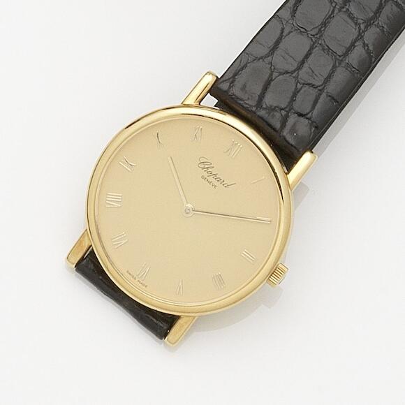 Bonhams Chopard. An 18k gold limited edition manual wind wristwatch