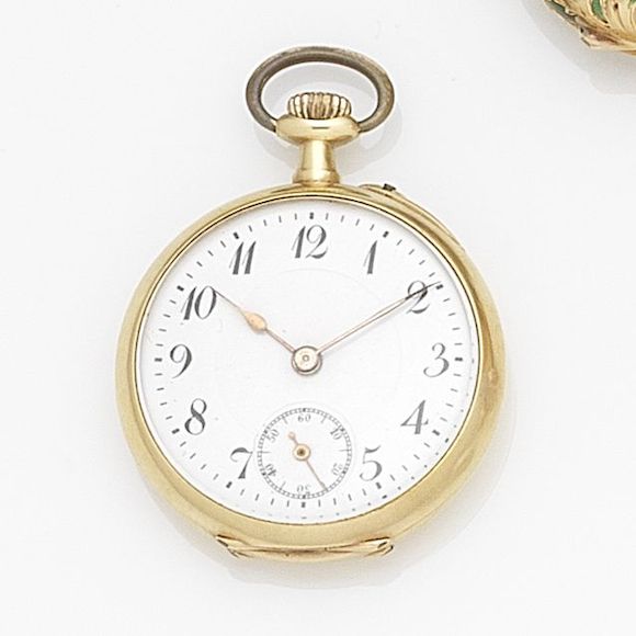 Bonhams Rolex. An 18k gold keyless wind open face pocket watch Case
