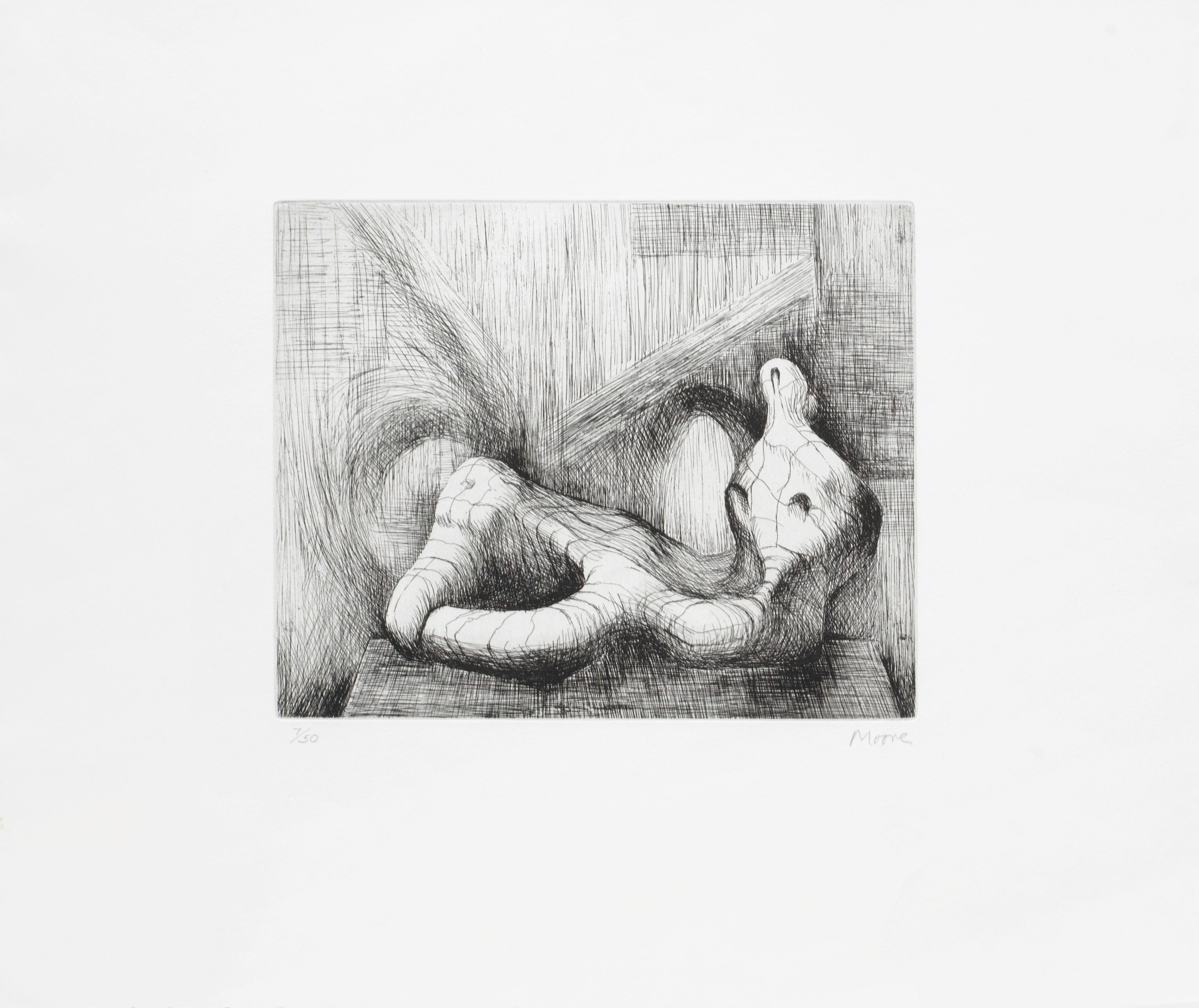 Reclining Figure Piranesi Background II