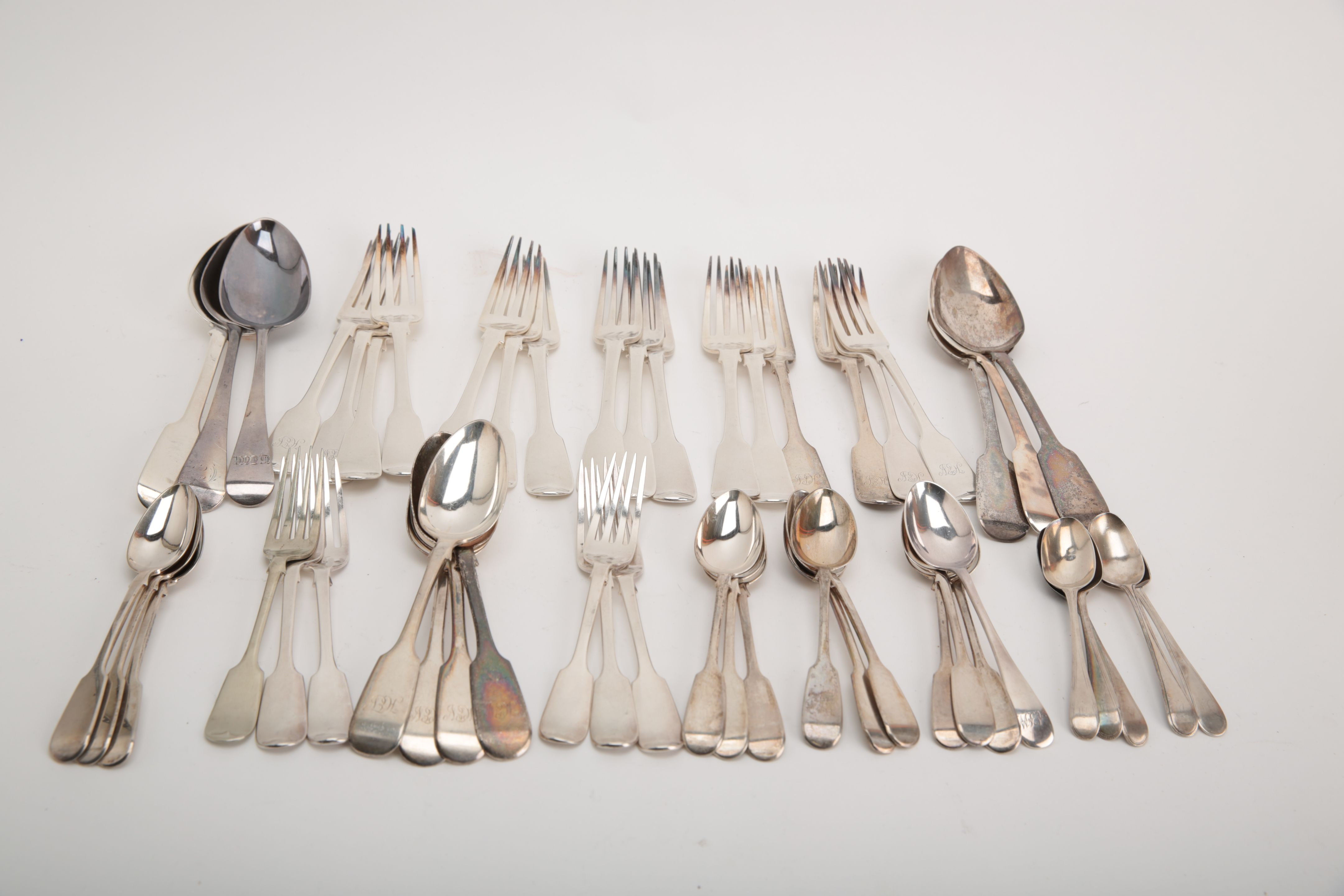 Bonhams A Collection Of Silver Flatware Various Makers And Dates 