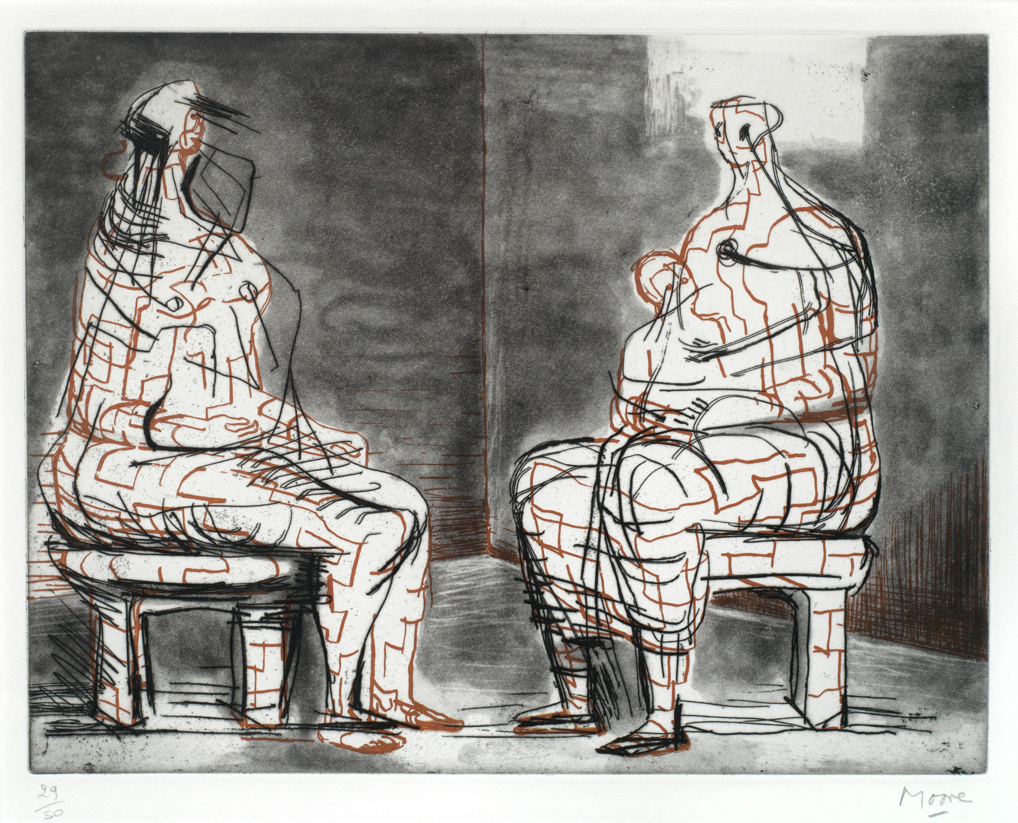 Two Seated Figures