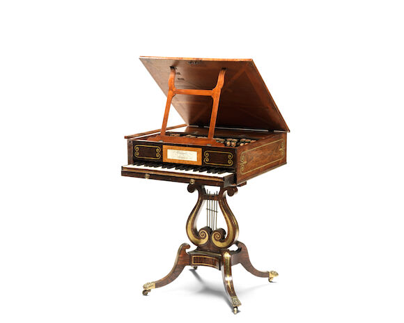 Bonhams : A rare Regency rosewood, calamander banded and brass inlaid ...